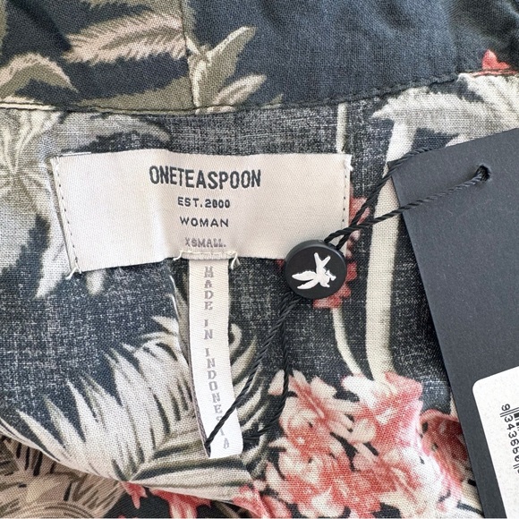 New One Teaspoon Palm Kingston Playsuit Romper Black Floral Size XS - Picture 9 of 10